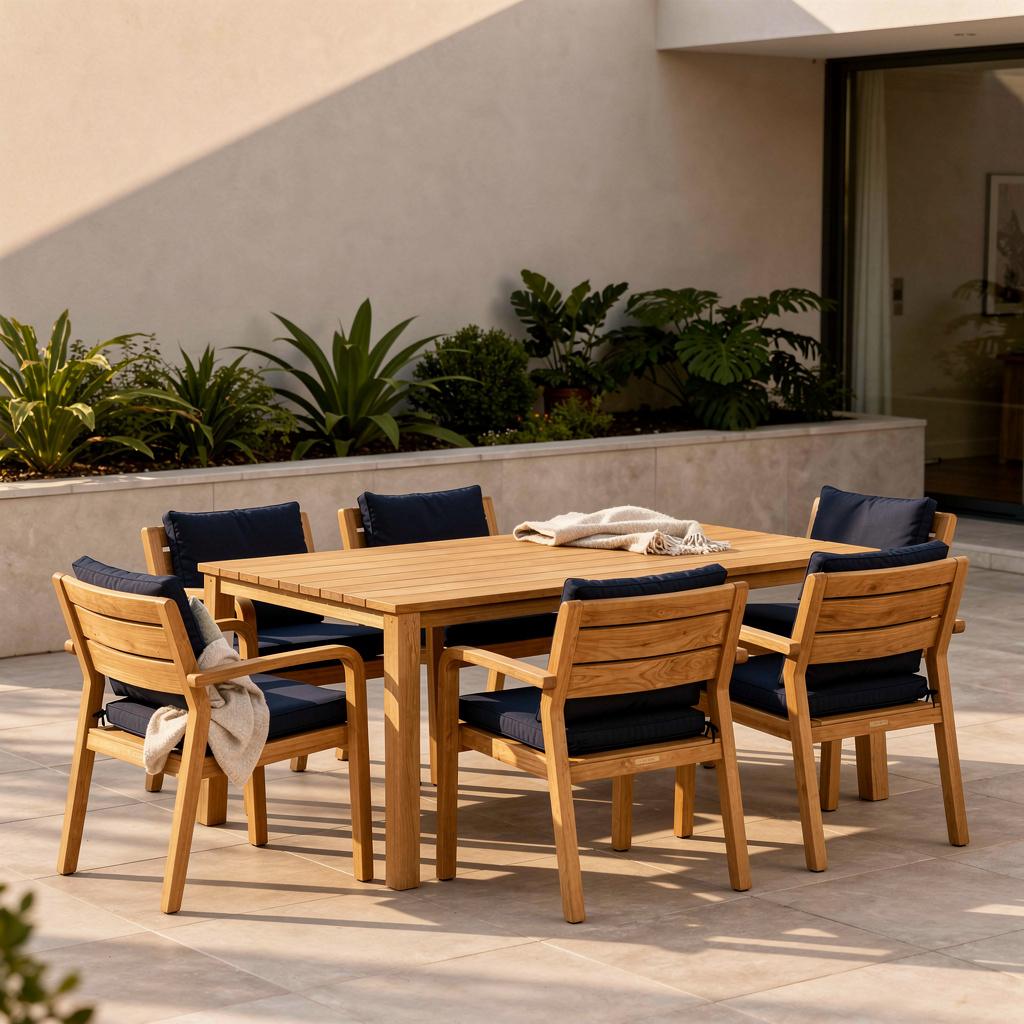 Gartenmöbel aus Massivholz für nachhaltige Outdoor-Sitzgruppen