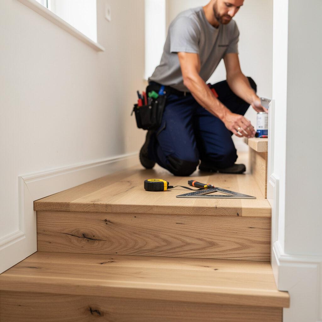 Holzpodeste als Ergänzung zu maßgefertigten Treppenstufen – Artis Treppen